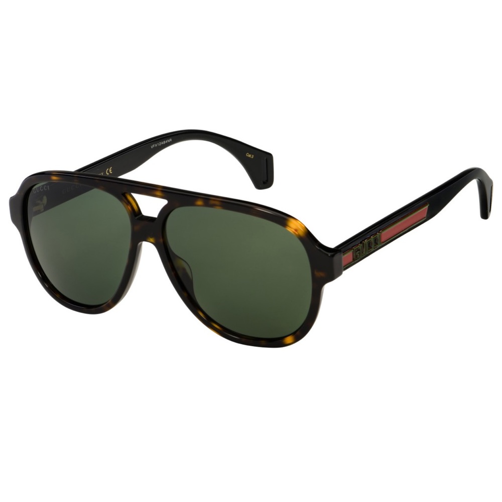 Gucci 0463s Havana/Green men’s sunglasses
